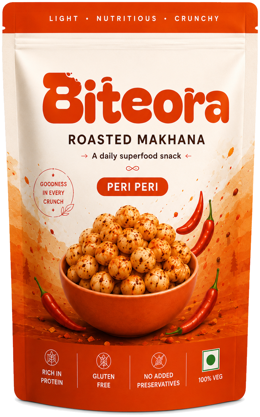 Biteora Peri Peri roasted makhana pack